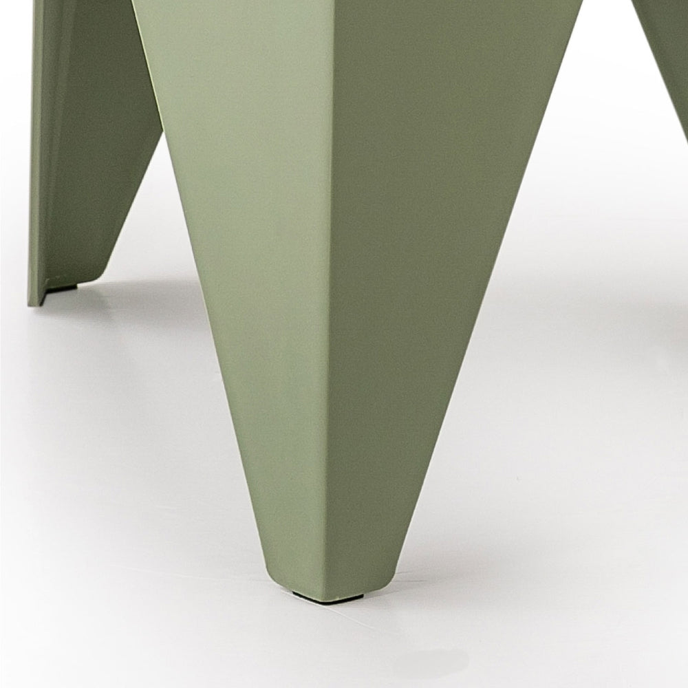 Puzzle Design Stackable Plastic Stools 45cm Green (Set of 4)