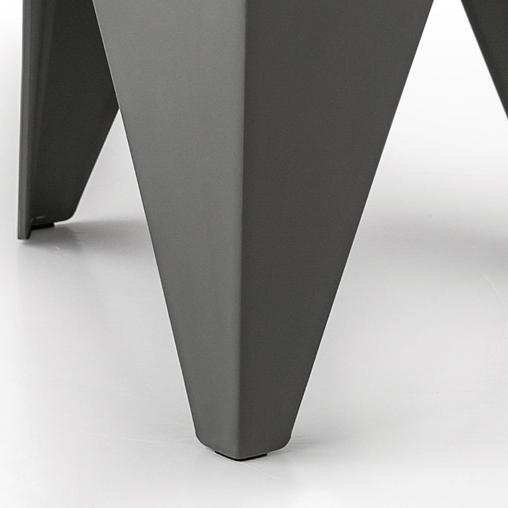 Puzzle Design Stackable Plastic Stools 45cm Grey (Set of 4)