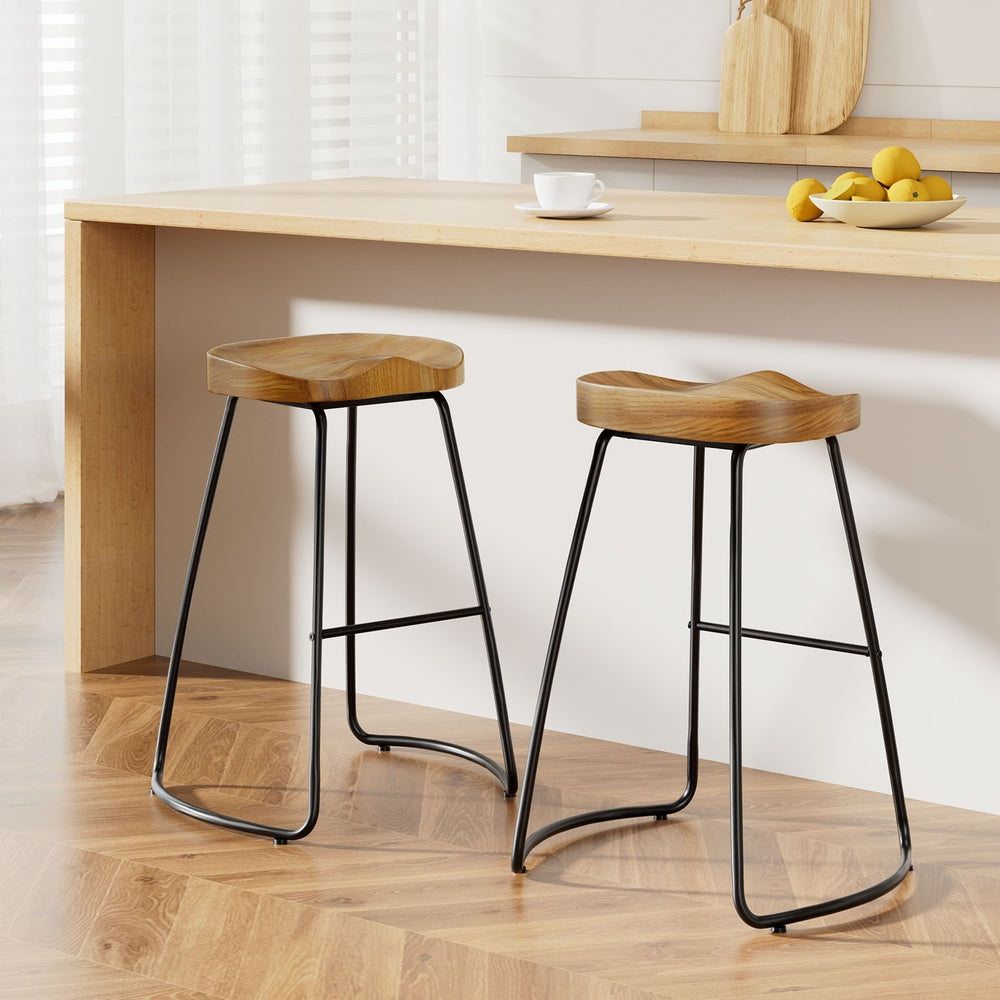 Set of 2 Tractor Seat Bar Stools 65cm