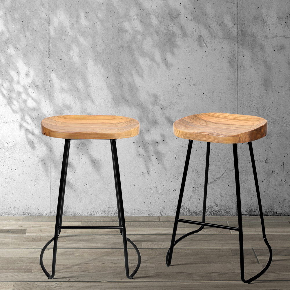 Set of 2 Tractor Seat Bar Stools 65cm