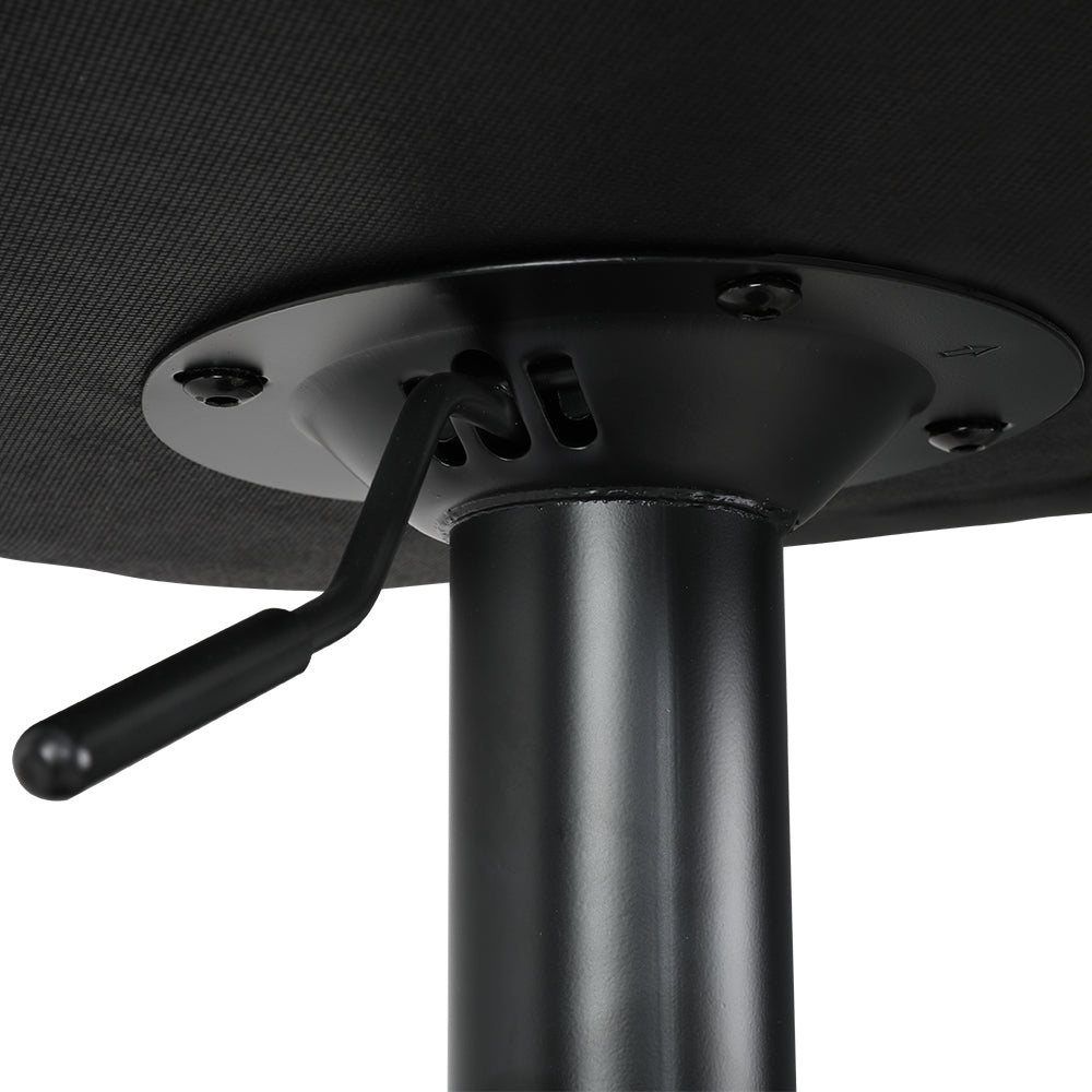 Amy Vintage Leather Adjustable Bar Stool Black (Set of 2) - Barstool Express