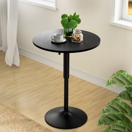 Bar Table Adjustable Round Dining & Kitchen Black - Barstool Express