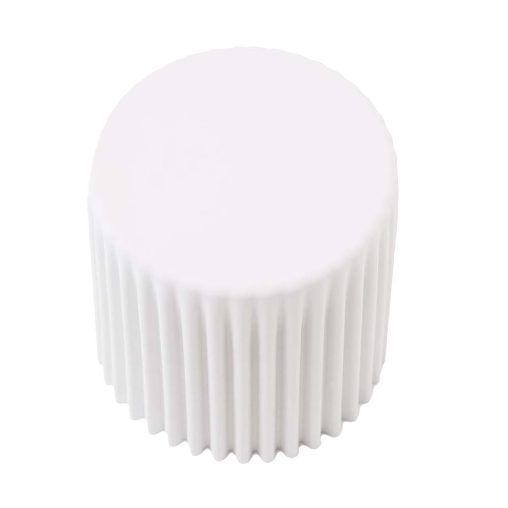 Stackable white stool - 43.5cm lightweight plastic furniture.
