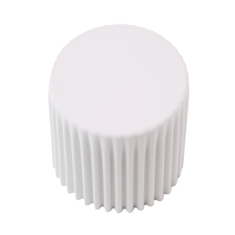 Stackable white stool with cupcake design 43.5cm lightweight plastic