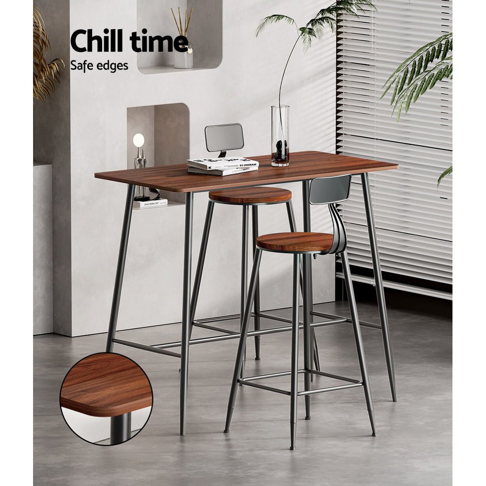 High Bar Table for Kitchen or Dining 106cm Oak Wood - Barstool Express