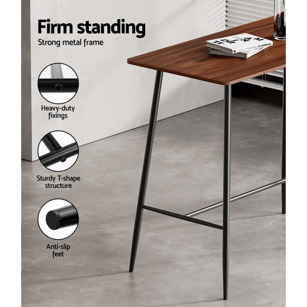 High Bar Table for Kitchen or Dining 106cm Oak Wood - Barstool Express