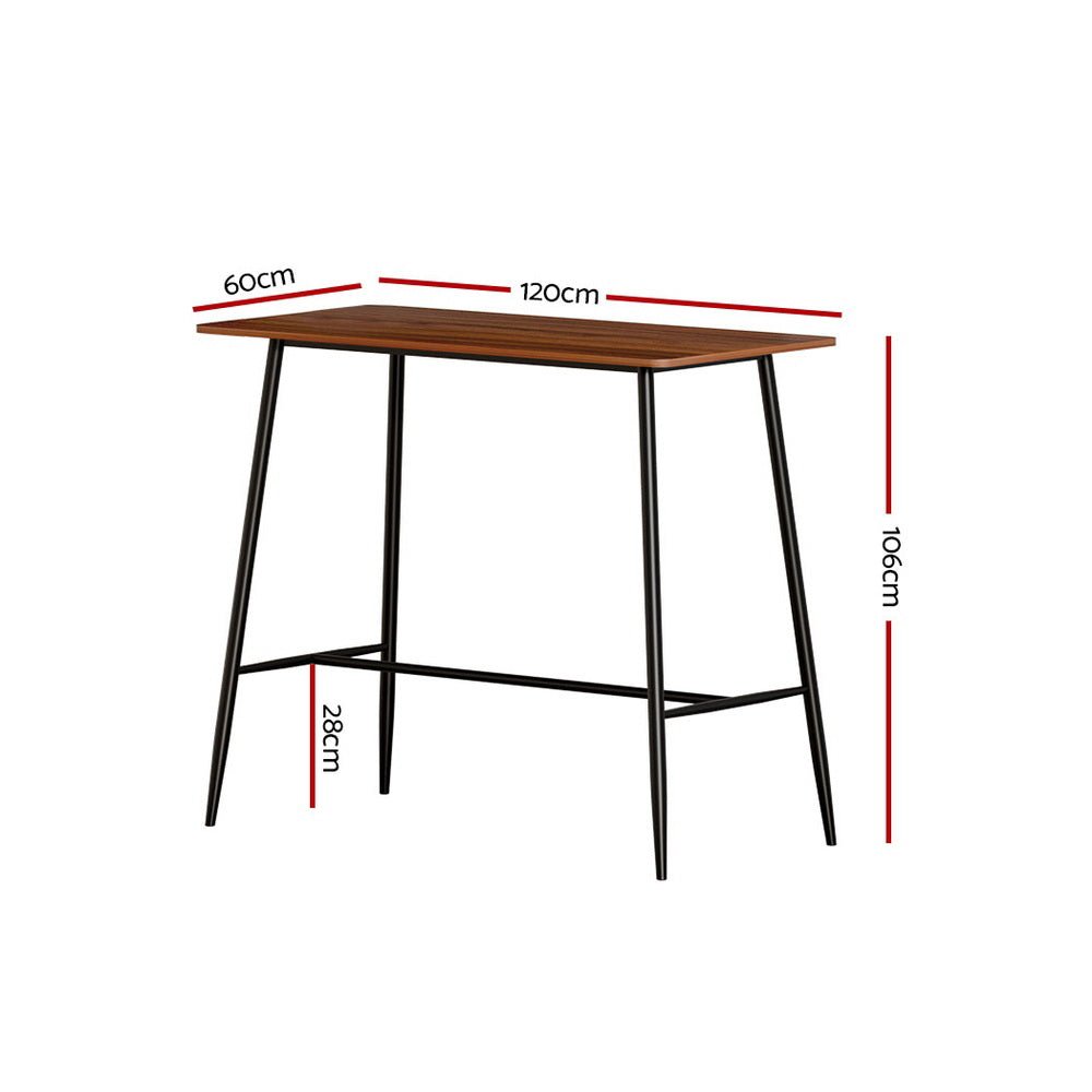 High Bar Table for Kitchen or Dining 106cm Oak Wood - Barstool Express