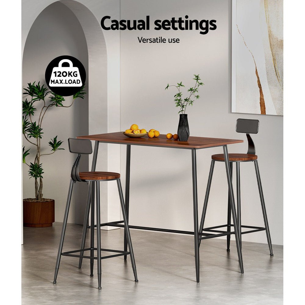 High Bar Table for Kitchen or Dining 106cm Oak Wood - Barstool Express