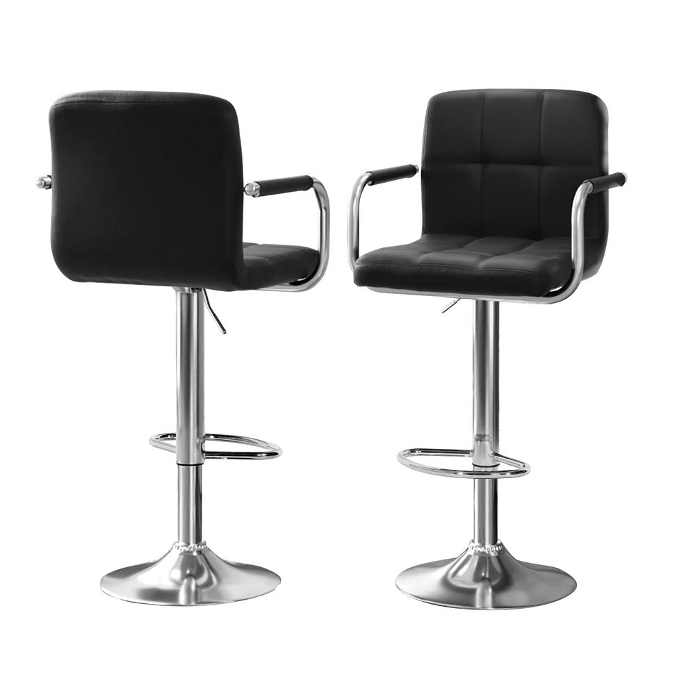 Indi Adjustable Bar Dining Table and Stools Set Black (3 Piece) - Barstool Express