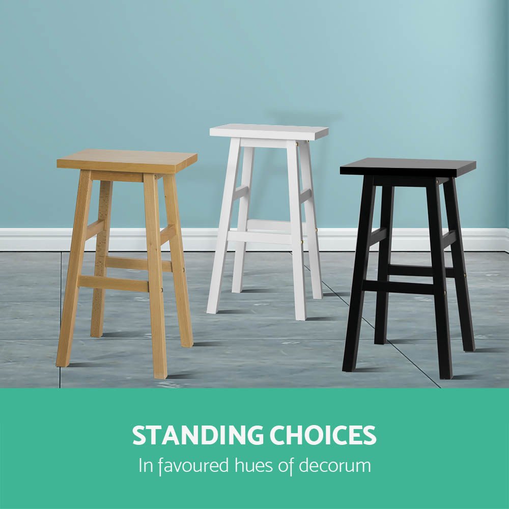 Kyoto Solid Beechwood Bar Stools 66.5cm Black (Set of 4) - Barstool Express
