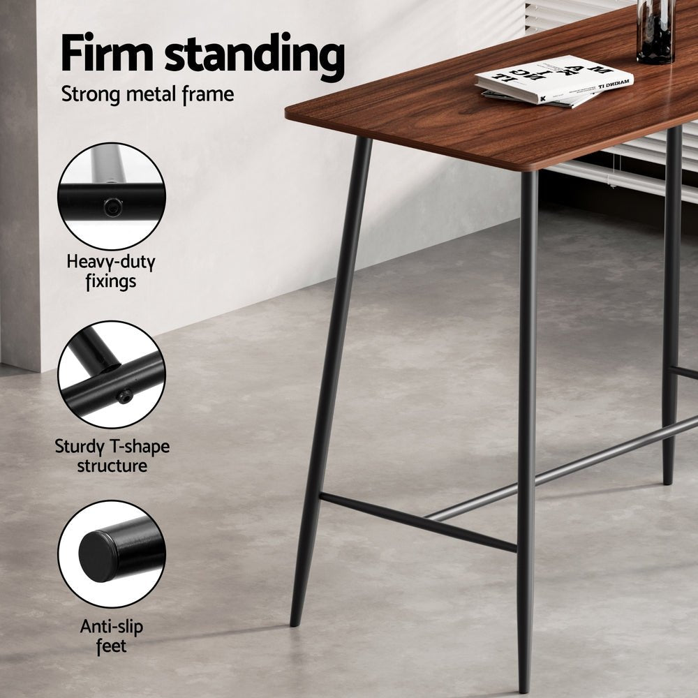 Zack Industrial Bar Table and Stools Set (3 Piece) - Barstool Express