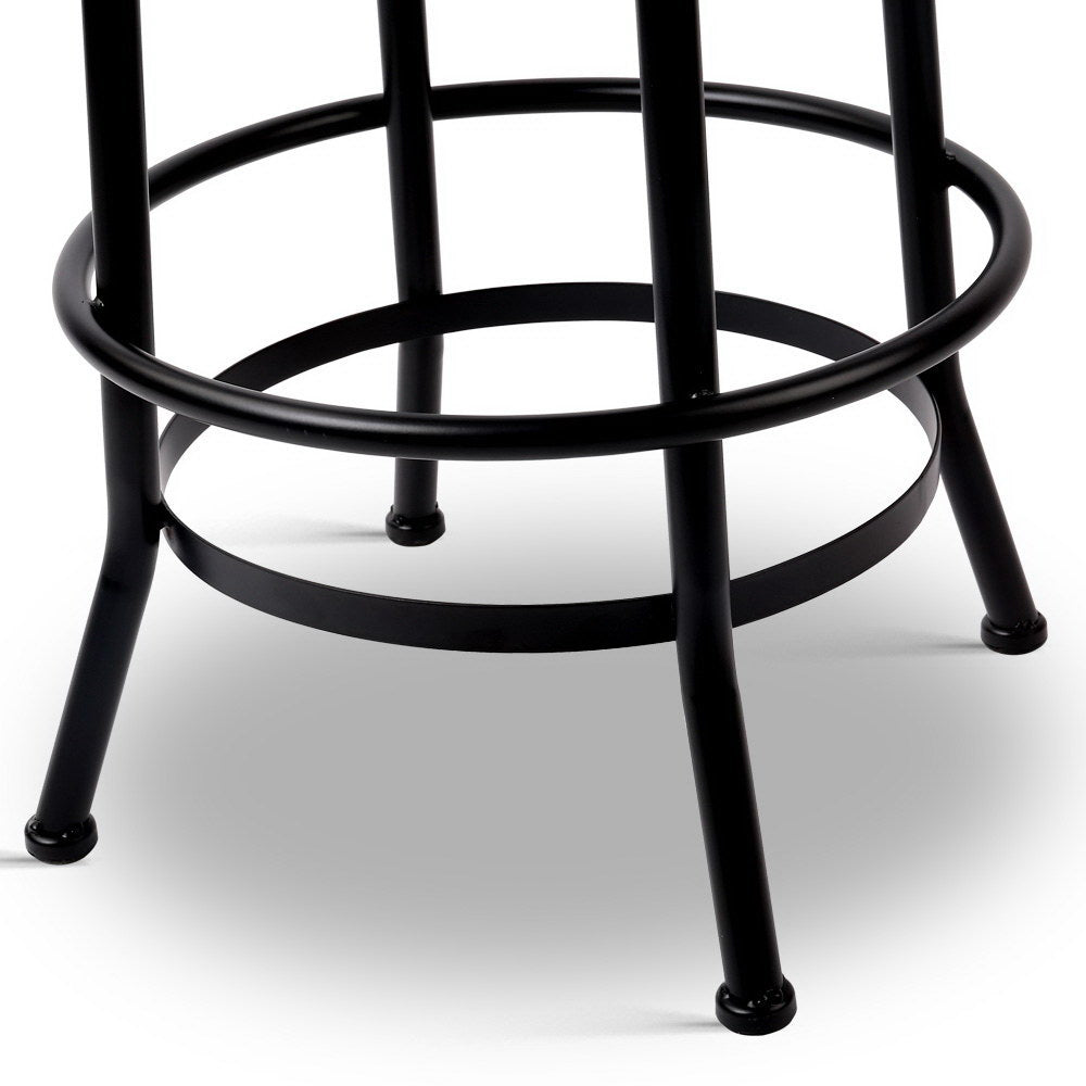 Zane Industrial Adjustable Bar Stool Elm Wood - Barstool Express