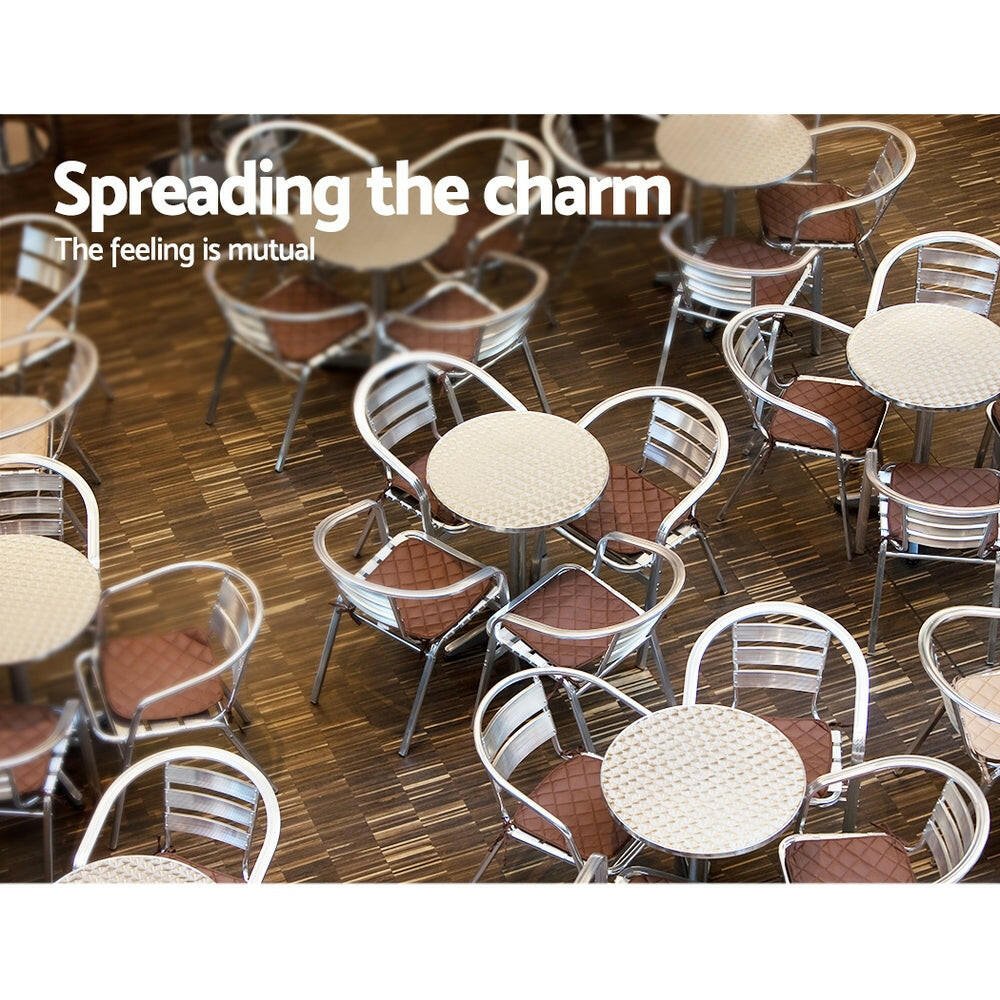 Aluminium Adjustable Round Bar Table - Barstool Express