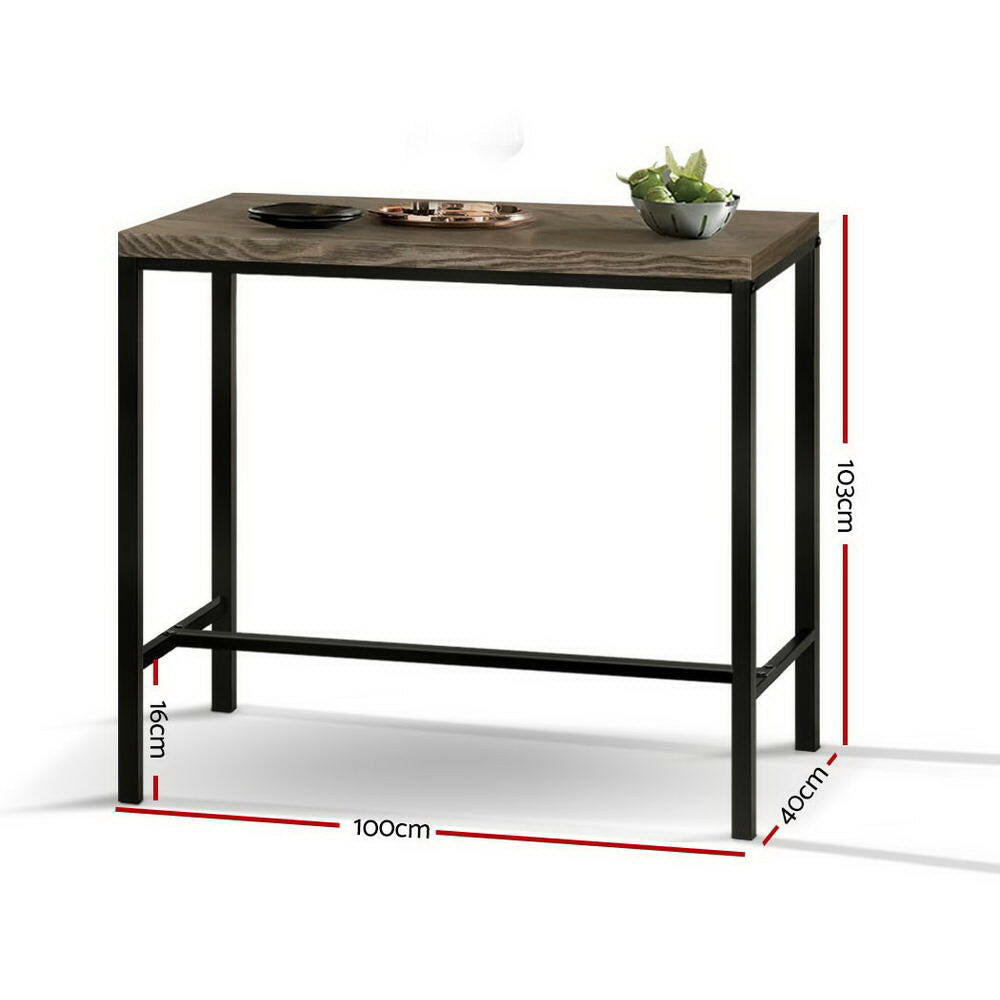 High Bar Table for Kitchen or Dining 103cm Dark Brown - Barstool Express