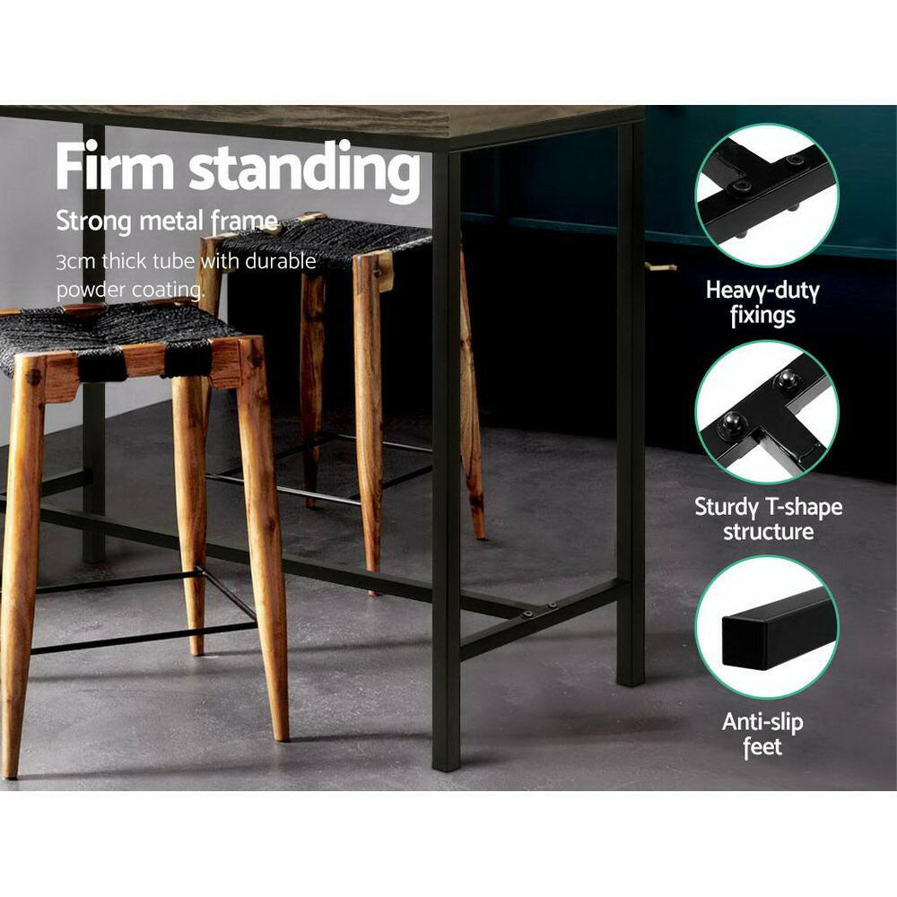 High Bar Table for Kitchen or Dining 103cm Dark Brown - Barstool Express