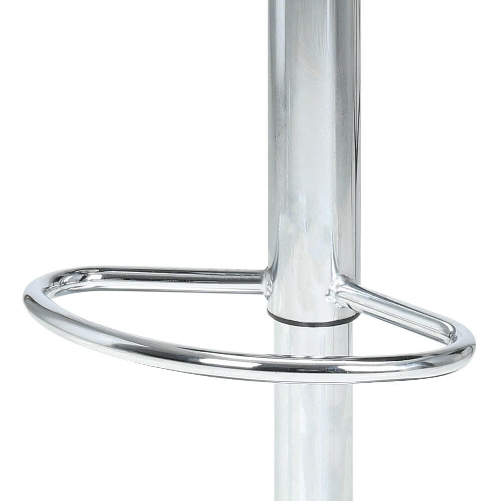 Sven Plastic Adjustable Bar Stool Chrome & Black (Set of 2) - Barstool Express