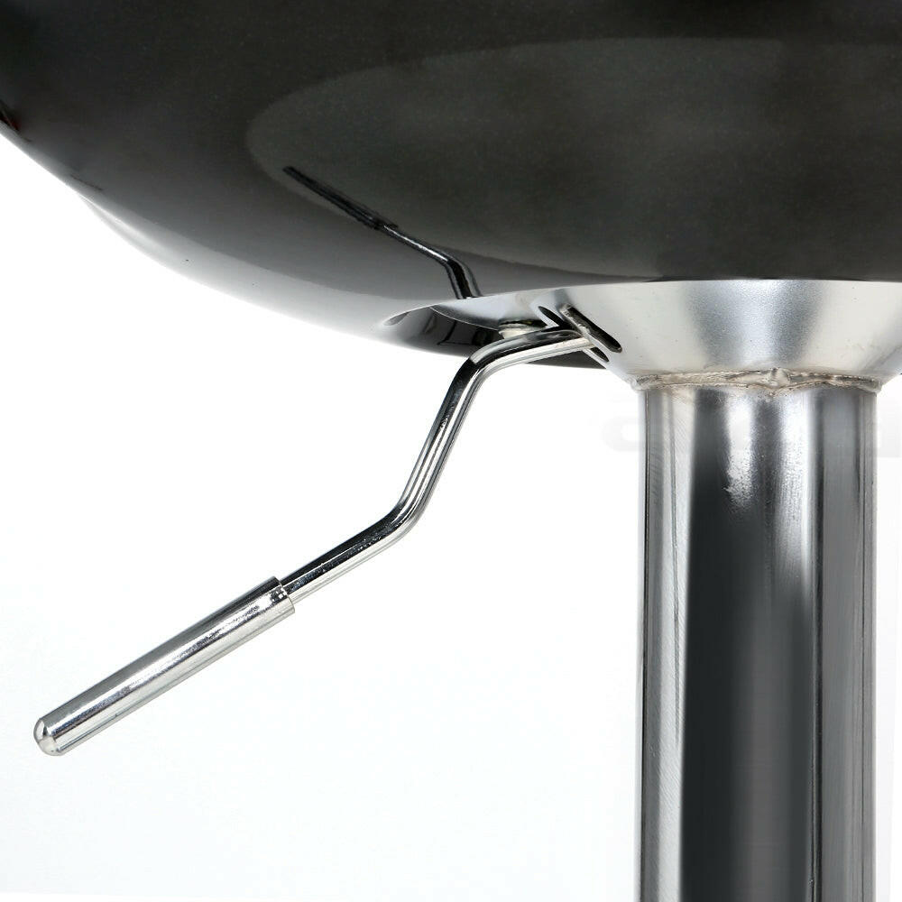 Sven Plastic Adjustable Bar Stool Chrome & Black (Set of 2) - Barstool Express