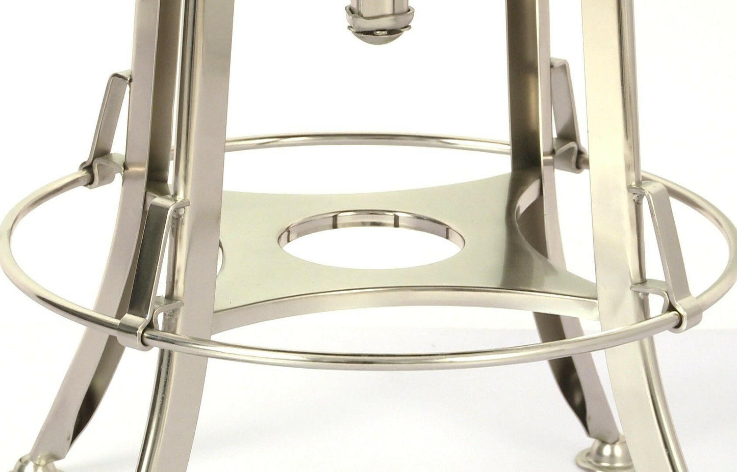 Taj Adjustable Swivel Bar Stool – Nickel Base & Black Wood - Barstool Express