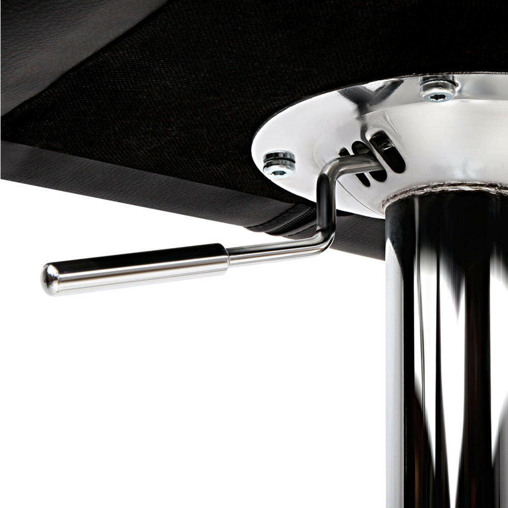 Urban Leather Adjustable Bar Stools Black (Set of 2) - Barstool Express