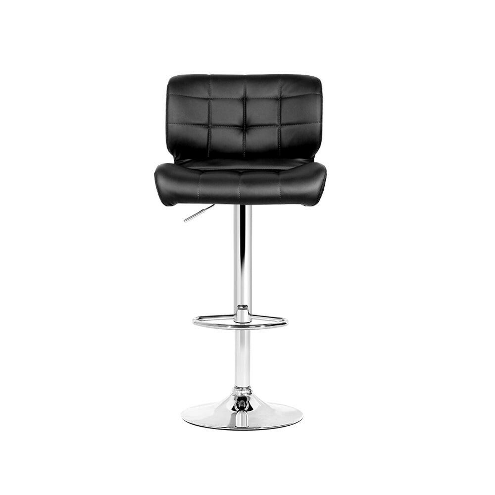Urban Leather Adjustable Bar Stools Black (Set of 4) - Barstool Express