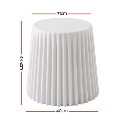 Cupcake Design Stackable Plastic Stools 43.5cm White (Set of 4)