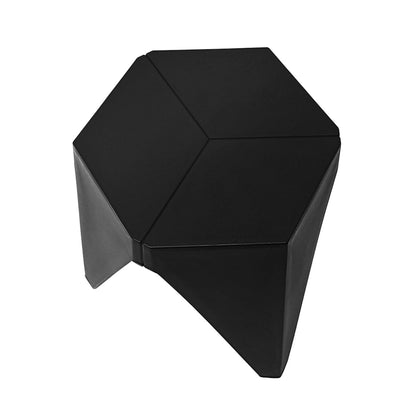 Puzzle Design Stackable Plastic Stools 45cm Black (Set of 4)