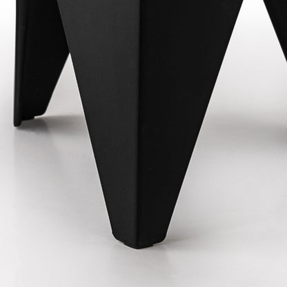 Puzzle Design Stackable Plastic Stools 45cm Black (Set of 4)