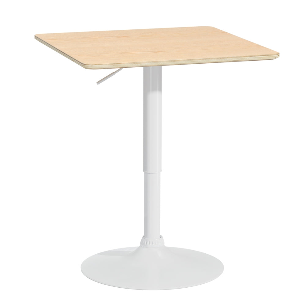 Adjustable Square Bar Table – Pine White Dining & Kitchen Table