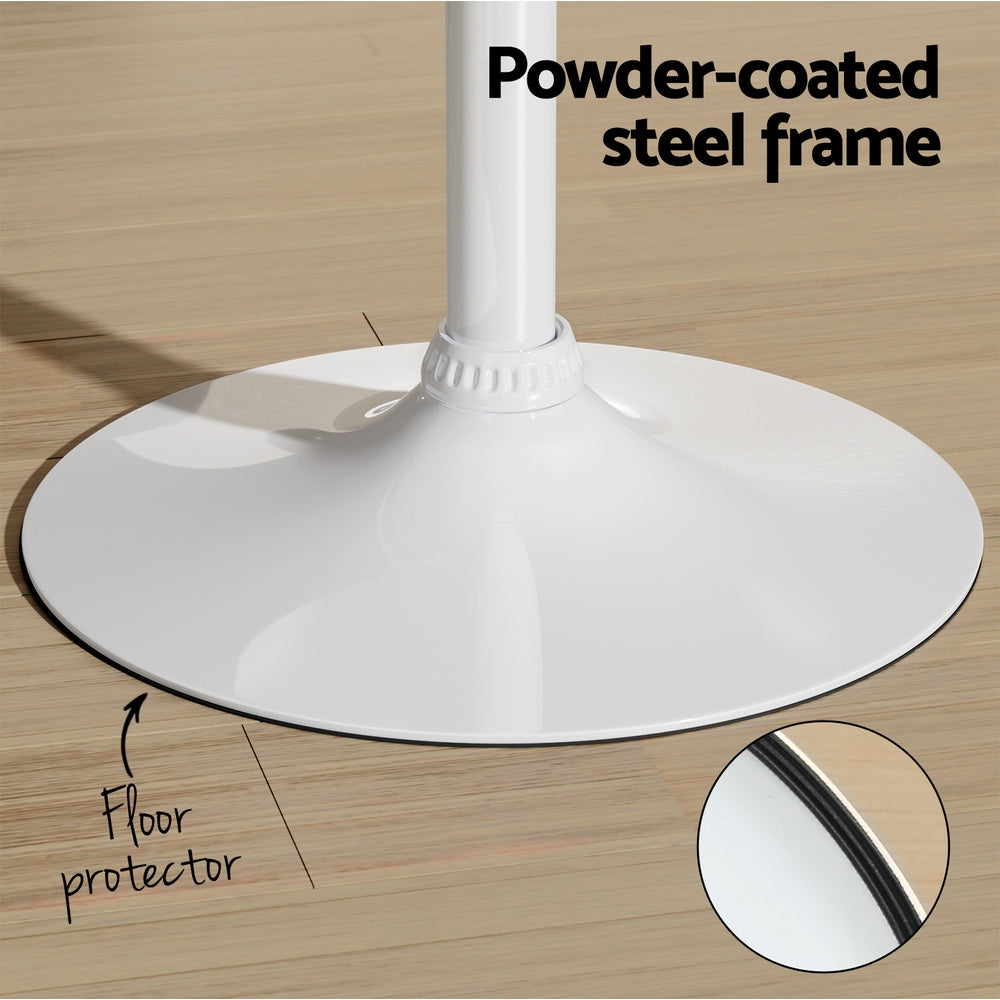 Adjustable Square Bar Table – Pine White Dining & Kitchen Table
