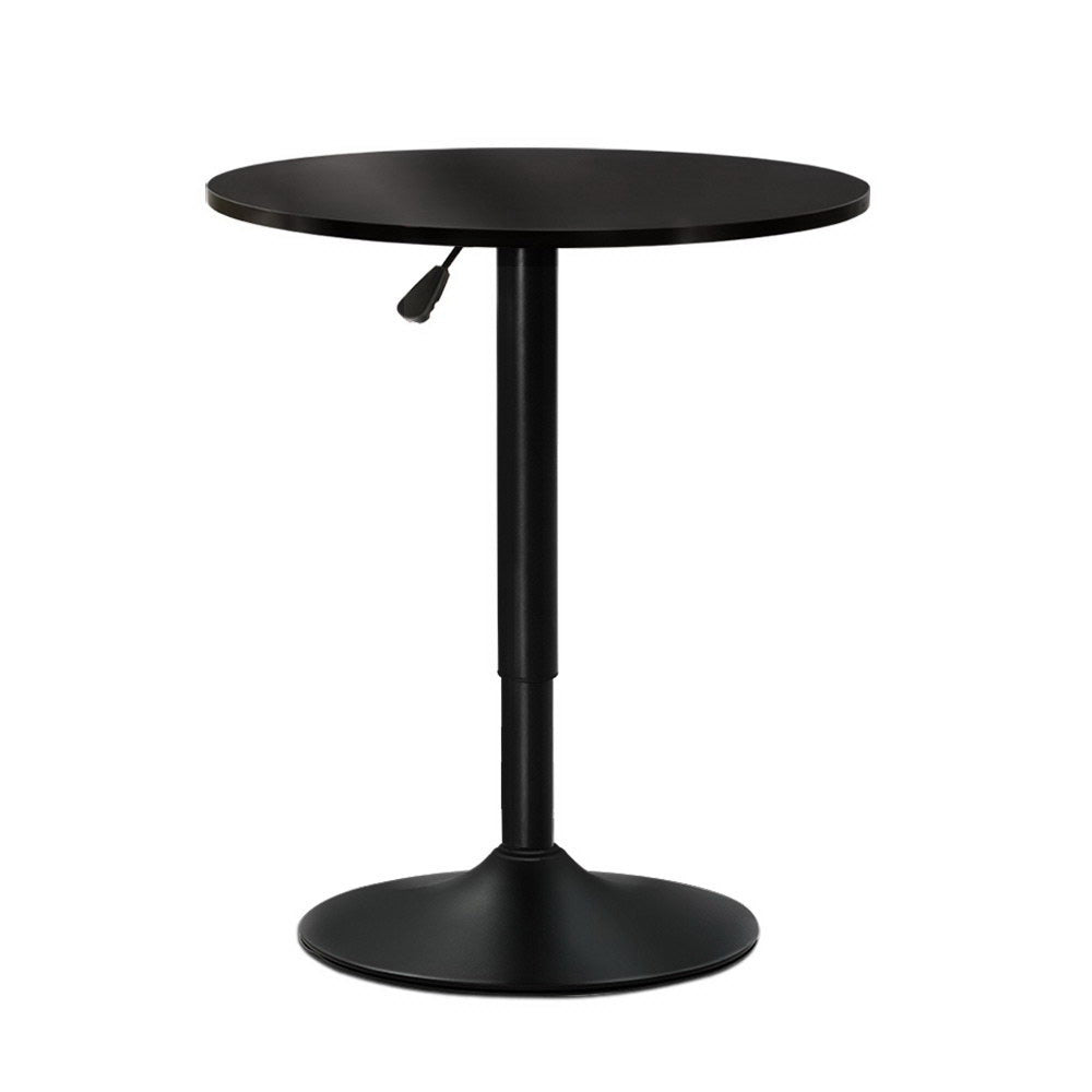 Adjustable Round Bar Table – All Black Dining & Kitchen Table