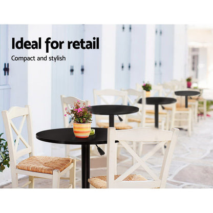 Adjustable Round Bar Table – All Black Dining & Kitchen Table