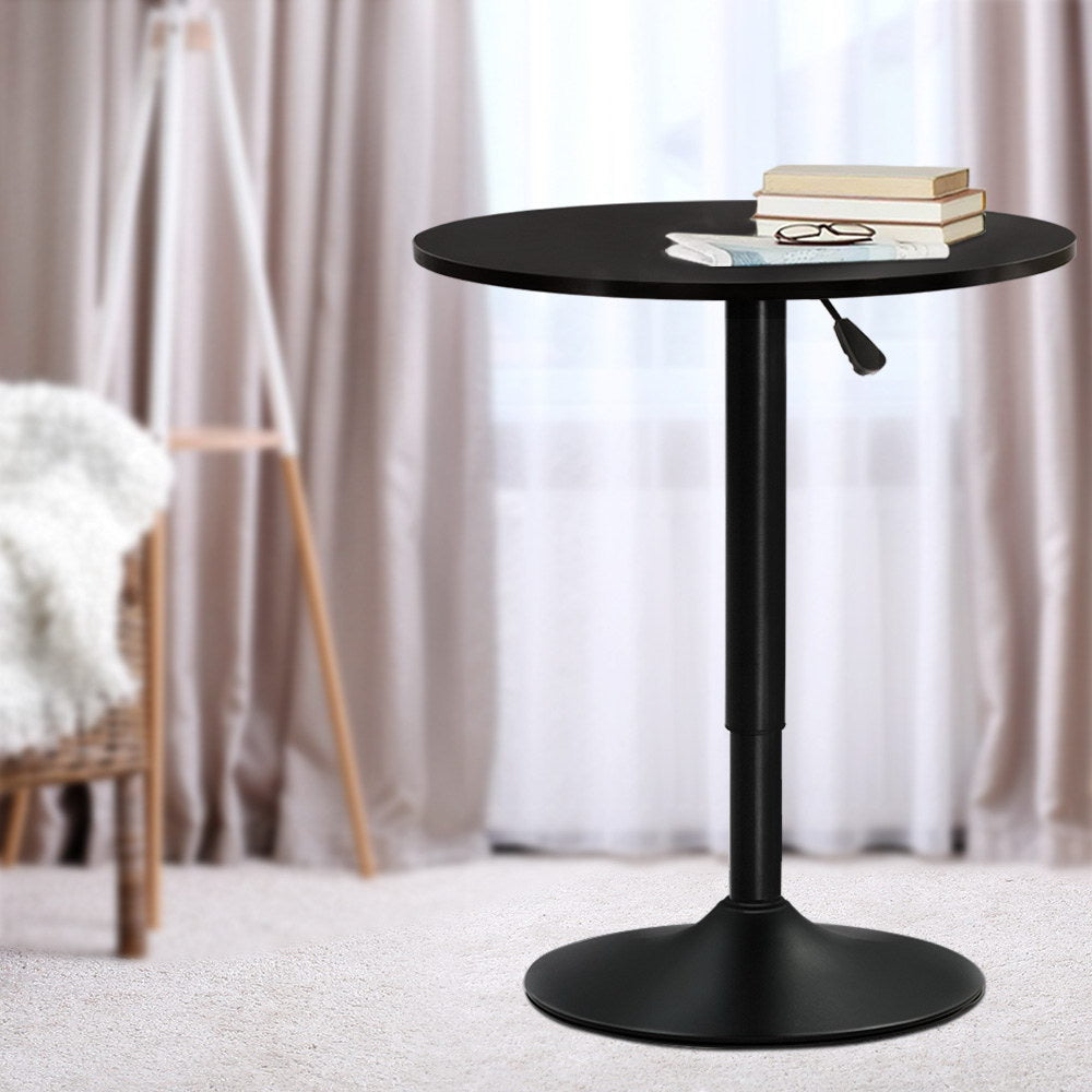 Adjustable Round Bar Table – All Black Dining & Kitchen Table