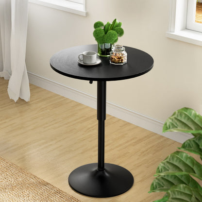 Adjustable Round Bar Table – All Black Dining & Kitchen Table