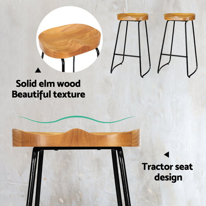 Set of 4 Tractor Seat Bar Stools 75cm