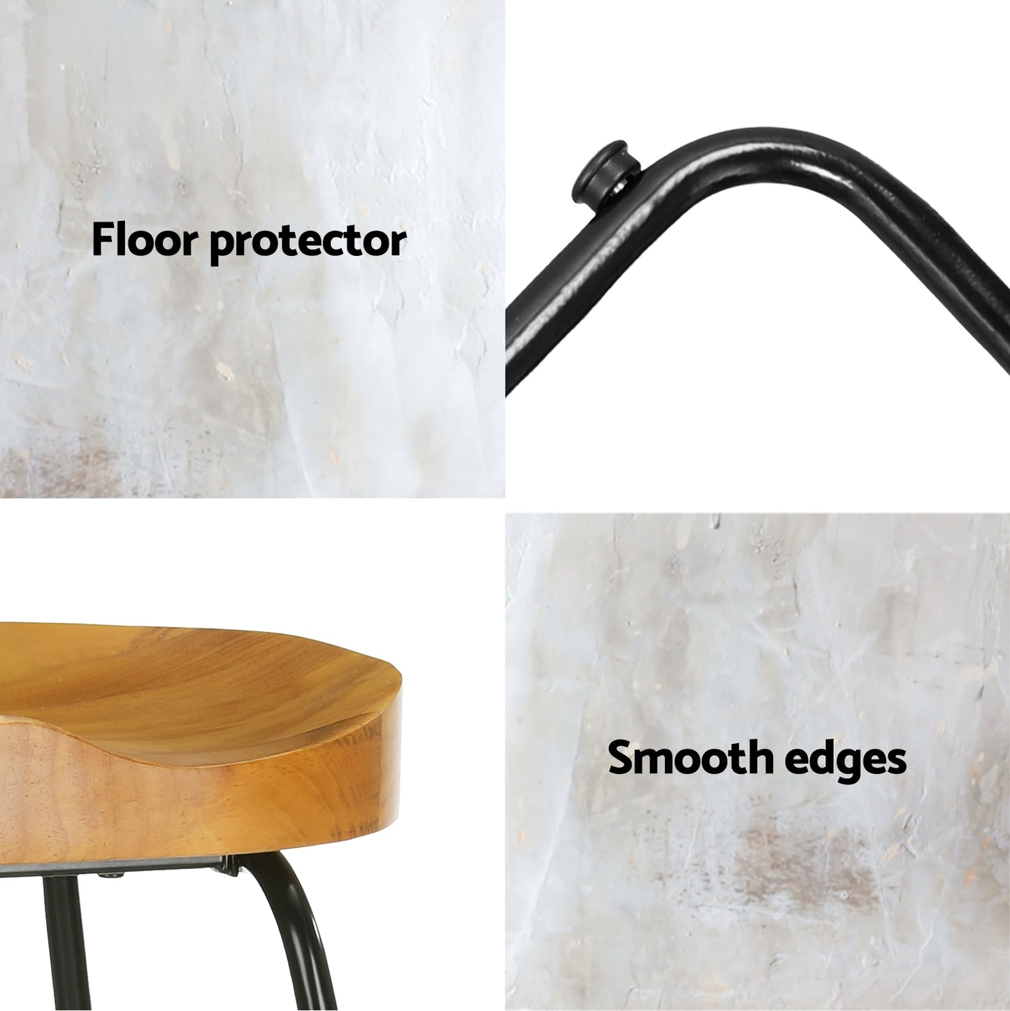 Set of 4 Tractor Seat Bar Stools 75cm