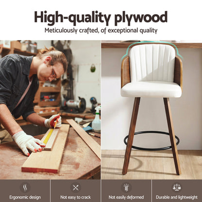 Person measuring plywood next to a wooden chair with white cushion, emphasizing high-quality plywood.