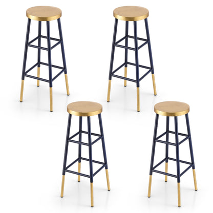 Archer Metal Bar Stool – Navy & Gold 76cm (Set of 4)