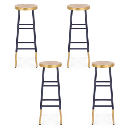 Archer Metal Bar Stool – Navy & Gold 76cm (Set of 4)