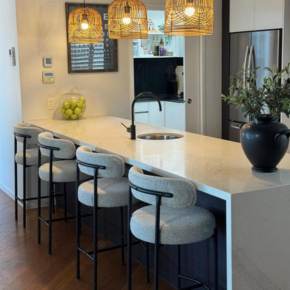 Modern kitchen with a island and bar stools