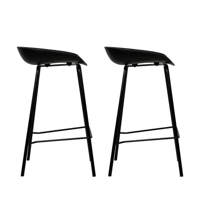 Bree Breakfast Bar Stools 67cm Black (Set of 2) - Barstool Express