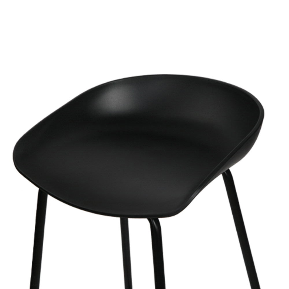 Bree Breakfast Bar Stools 67cm Black (Set of 2) - Barstool Express