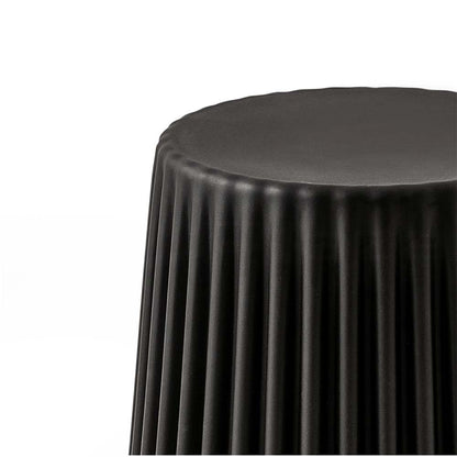 Black round tablecloth on a white background
