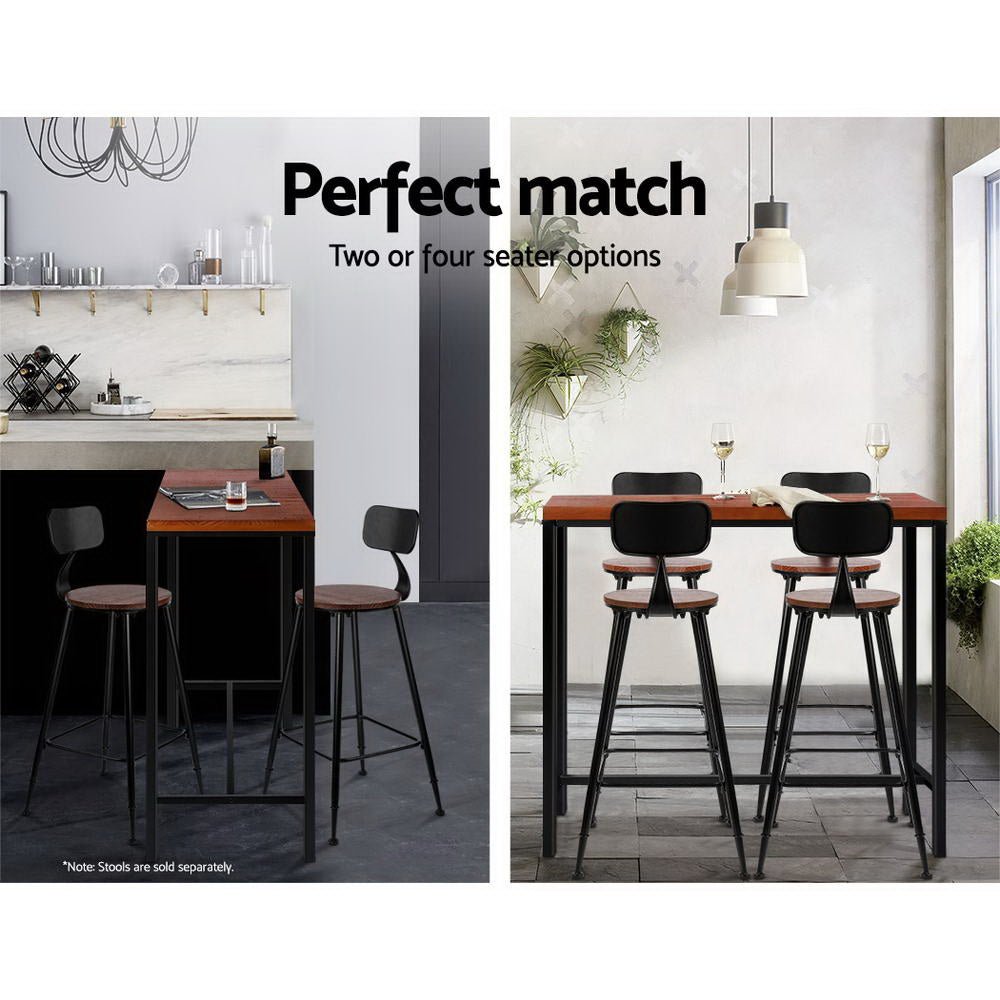 High Bar Table for Kitchen or Dining 103cm Brown - Barstool Express