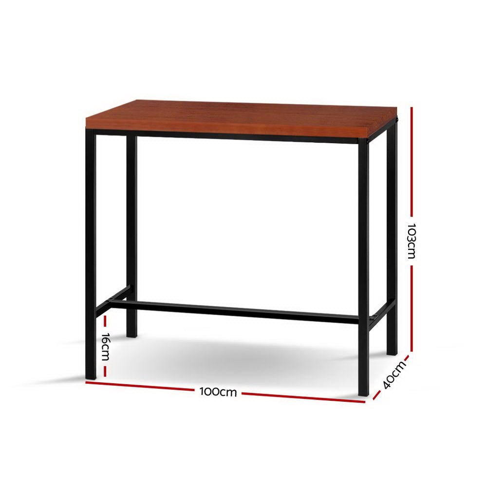 High Bar Table for Kitchen or Dining 103cm Brown - Barstool Express