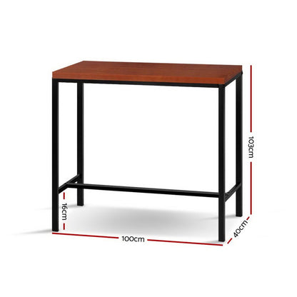 High Bar Table for Kitchen or Dining 103cm Brown - Barstool Express
