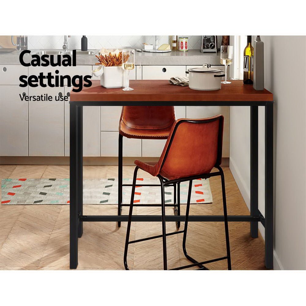 High Bar Table for Kitchen or Dining 103cm Brown - Barstool Express
