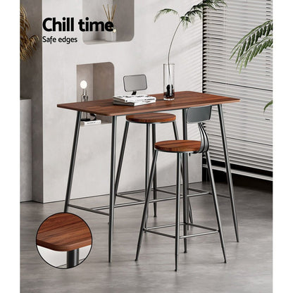 High Bar Table for Kitchen or Dining 106cm Oak Wood - Barstool Express