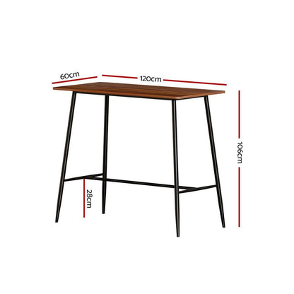 High Bar Table for Kitchen or Dining 106cm Oak Wood - Barstool Express