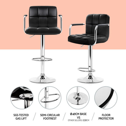 Indi Adjustable Bar Dining Table and Stools Set Black (3 Piece) - Barstool Express