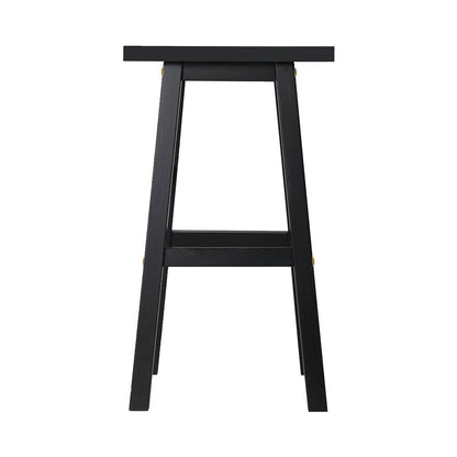 Kyoto Solid Beechwood Bar Stools 66.5cm Black (Set of 2) - Barstool Express